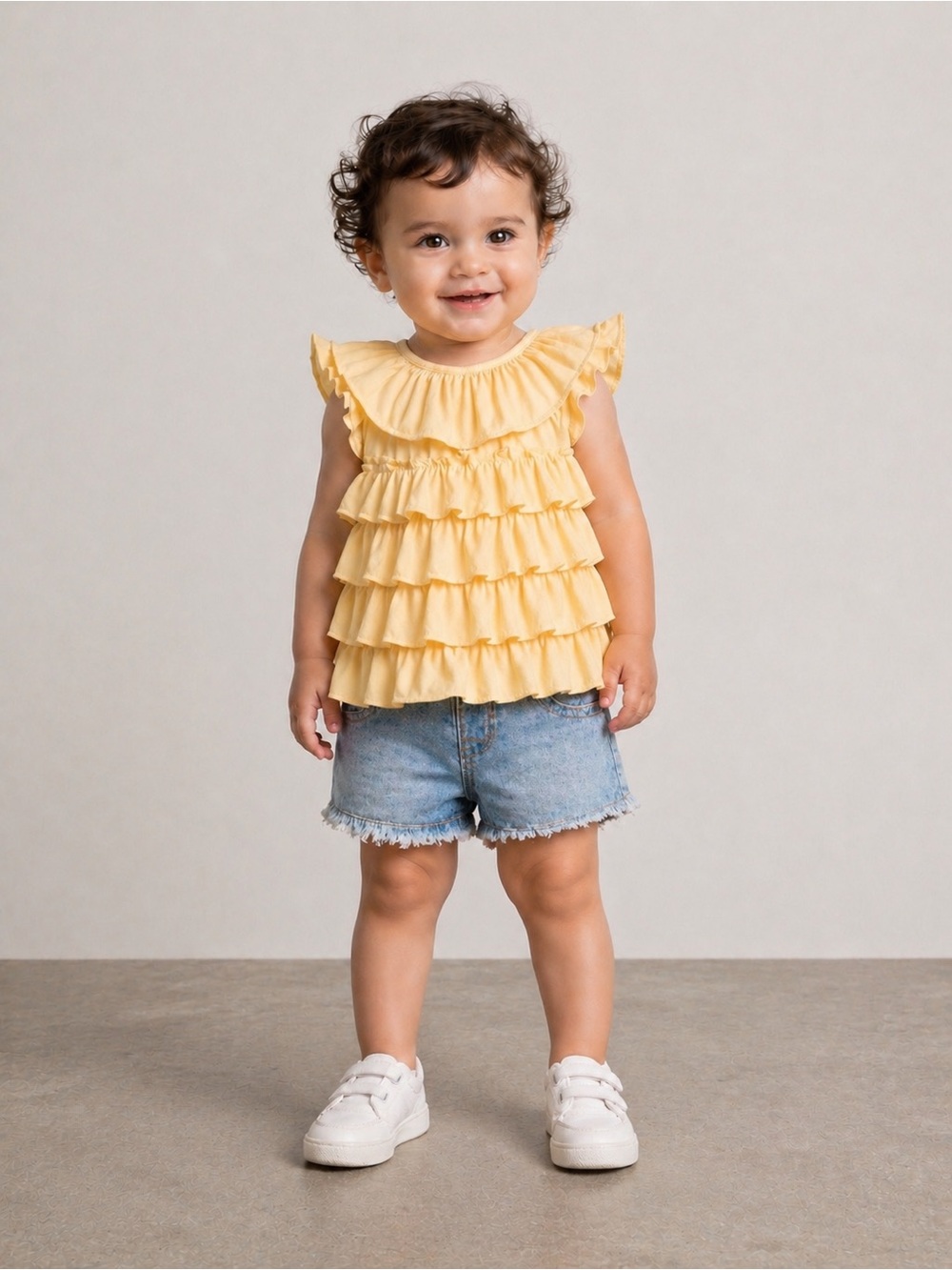 ✨ Baby Gap Ruffle Top – Sweet & Layered Look ✨